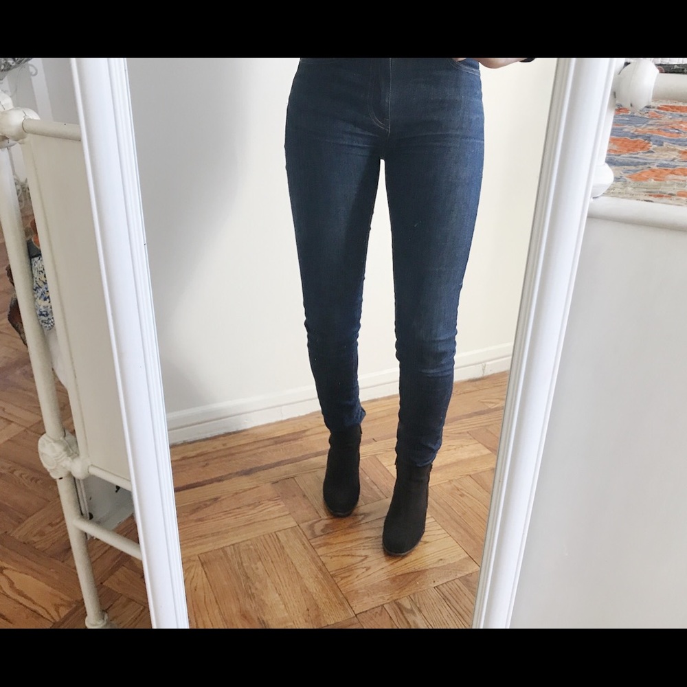 Acne Pin High Waist Skinny Jean Raw Reform Size 27